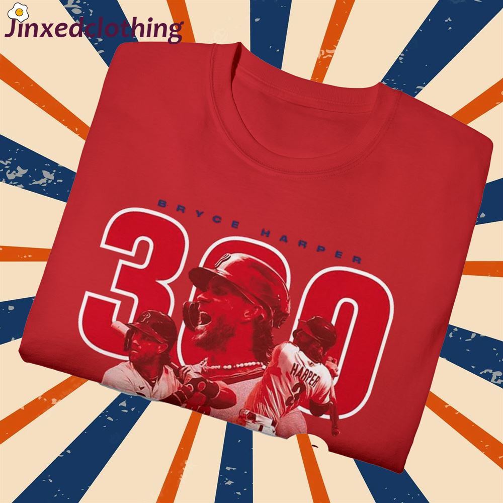 Bryce Harper Philadelphia Phillies 300th Career Home Run T-shirt 